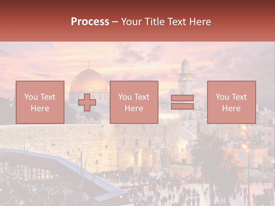 A Picture Of The Dome Of The Rock In The Middle Of The City PowerPoint Template