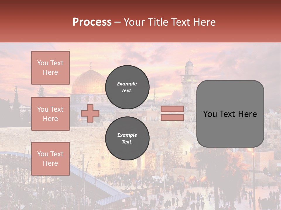 A Picture Of The Dome Of The Rock In The Middle Of The City PowerPoint Template