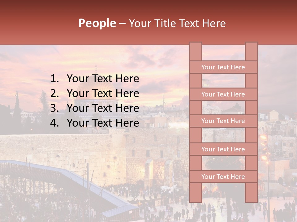 A Picture Of The Dome Of The Rock In The Middle Of The City PowerPoint Template