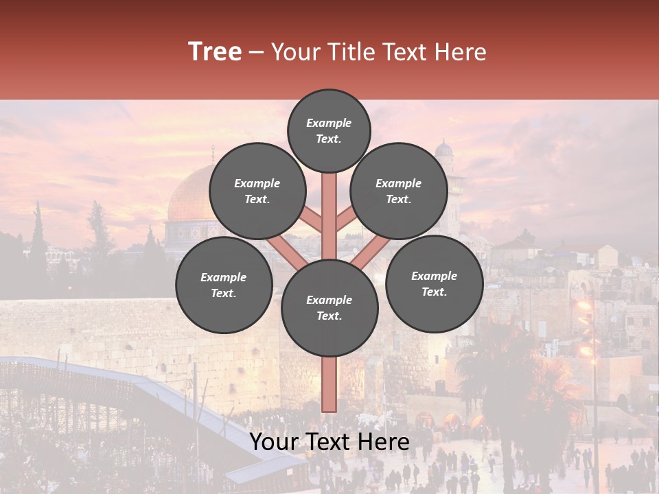 A Picture Of The Dome Of The Rock In The Middle Of The City PowerPoint Template