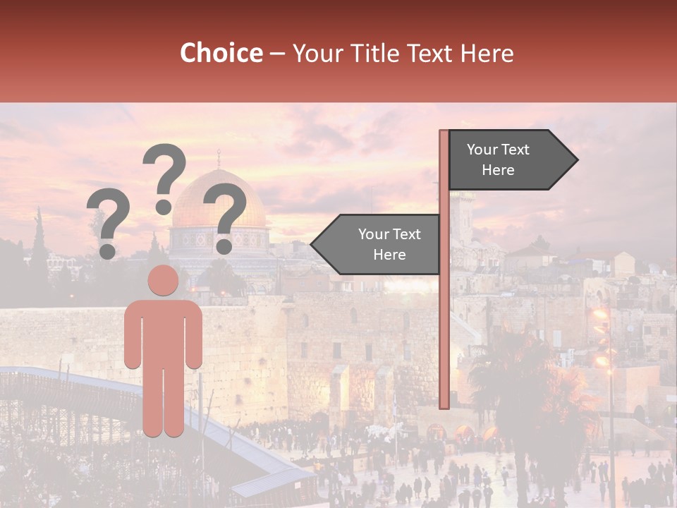 A Picture Of The Dome Of The Rock In The Middle Of The City PowerPoint Template