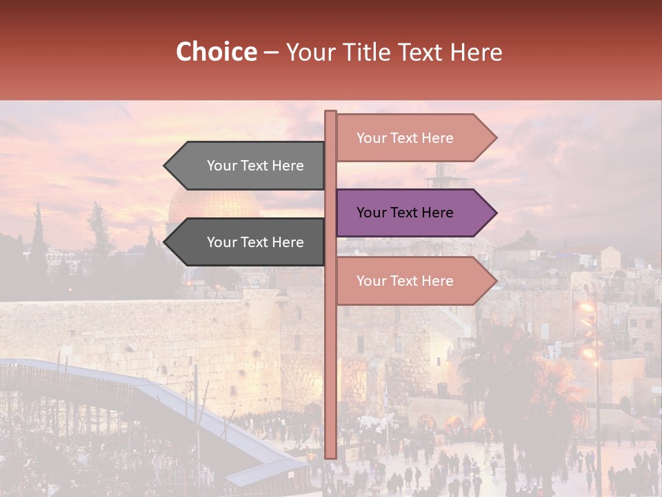 A Picture Of The Dome Of The Rock In The Middle Of The City PowerPoint Template