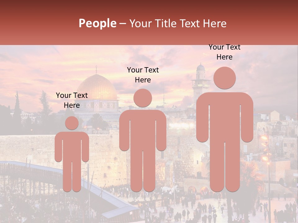 A Picture Of The Dome Of The Rock In The Middle Of The City PowerPoint Template