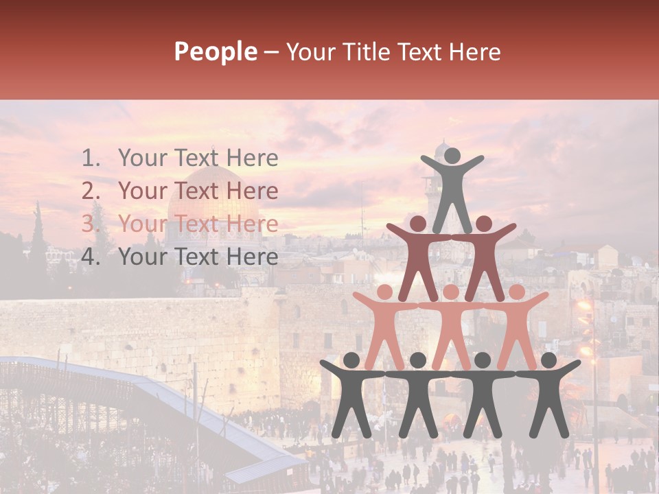 A Picture Of The Dome Of The Rock In The Middle Of The City PowerPoint Template