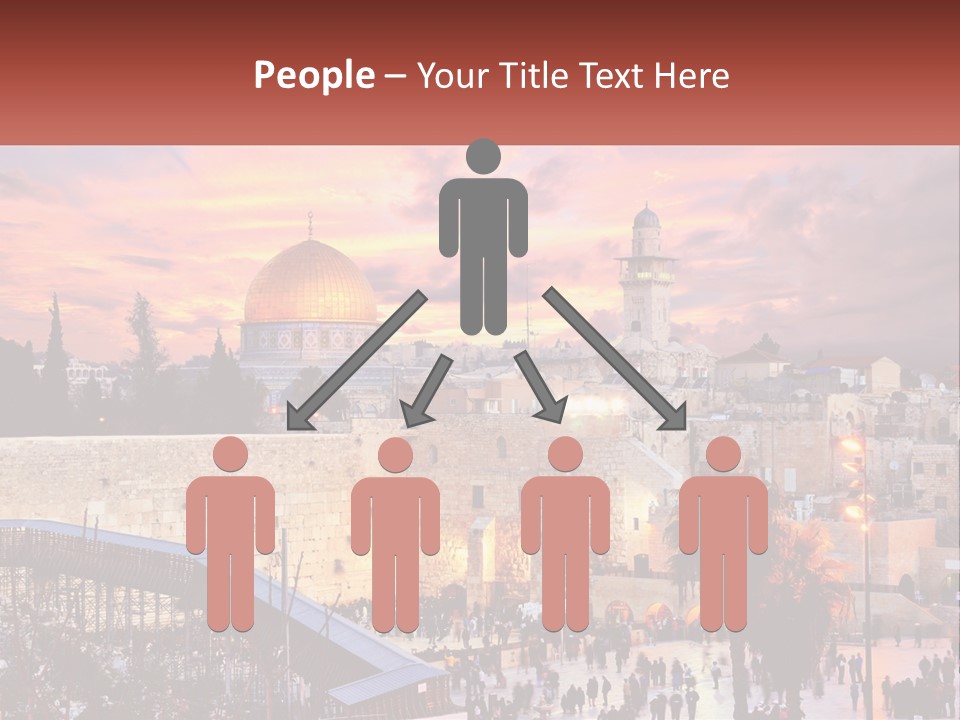 A Picture Of The Dome Of The Rock In The Middle Of The City PowerPoint Template