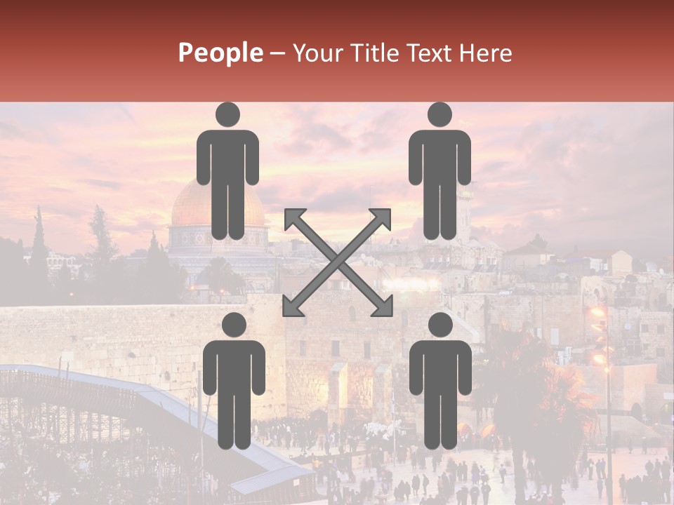 A Picture Of The Dome Of The Rock In The Middle Of The City PowerPoint Template