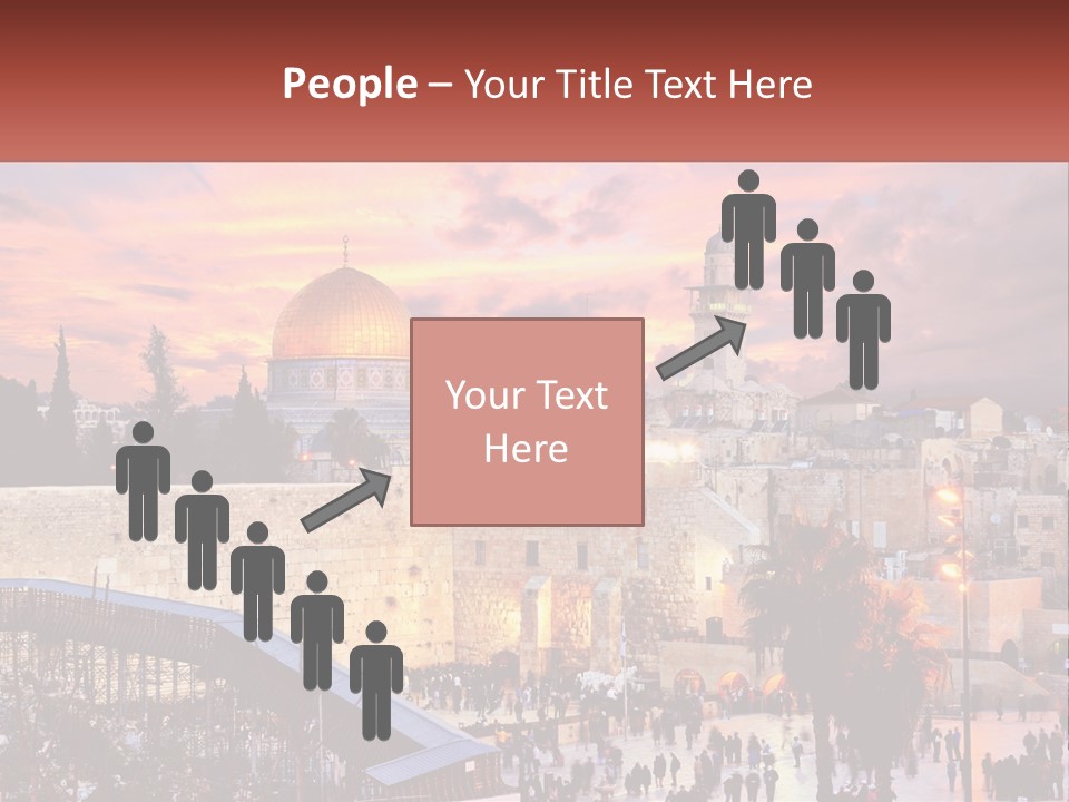 A Picture Of The Dome Of The Rock In The Middle Of The City PowerPoint Template
