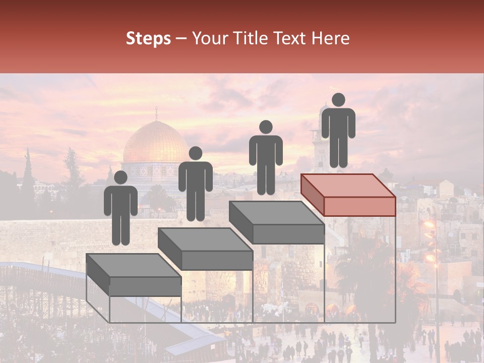 A Picture Of The Dome Of The Rock In The Middle Of The City PowerPoint Template