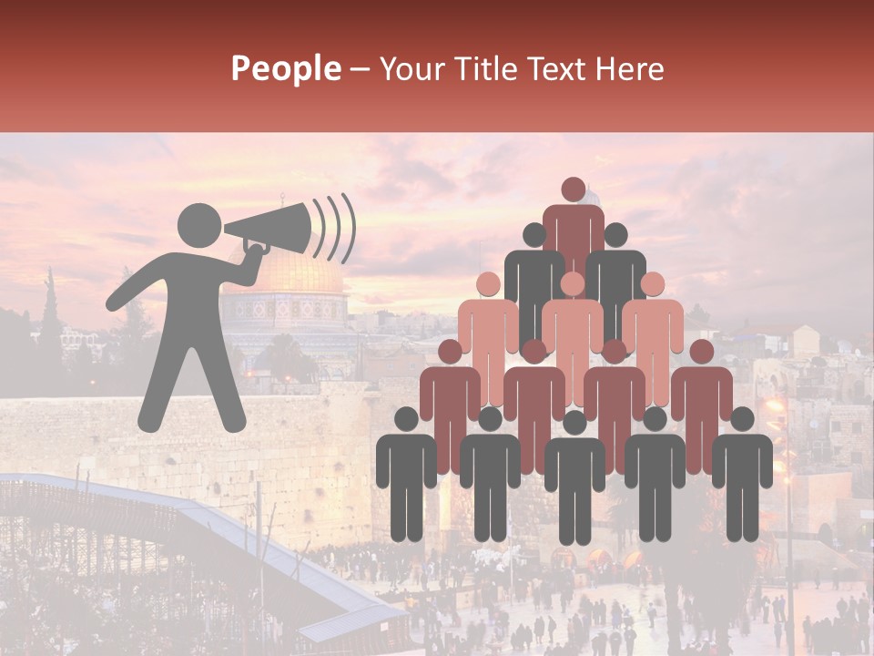 A Picture Of The Dome Of The Rock In The Middle Of The City PowerPoint Template