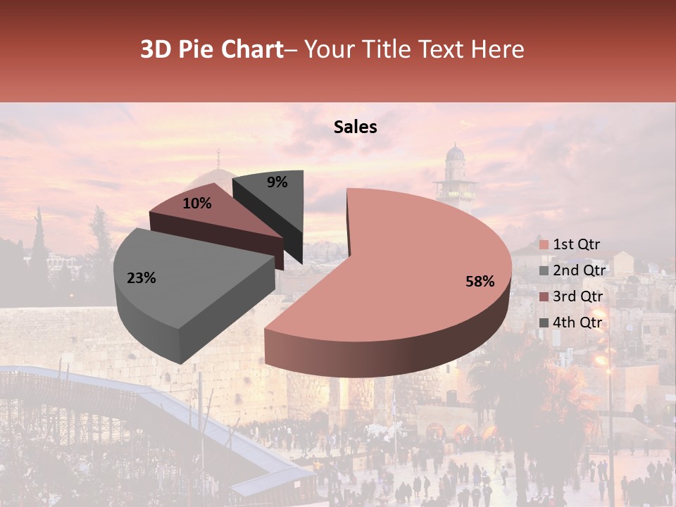 A Picture Of The Dome Of The Rock In The Middle Of The City PowerPoint Template