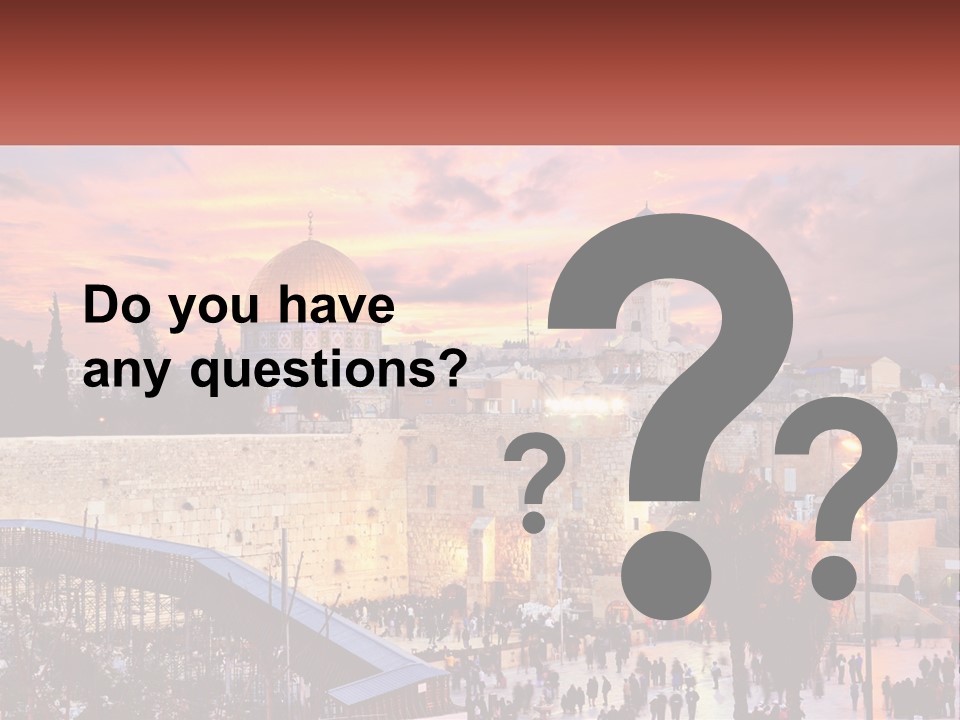 A Picture Of The Dome Of The Rock In The Middle Of The City PowerPoint Template