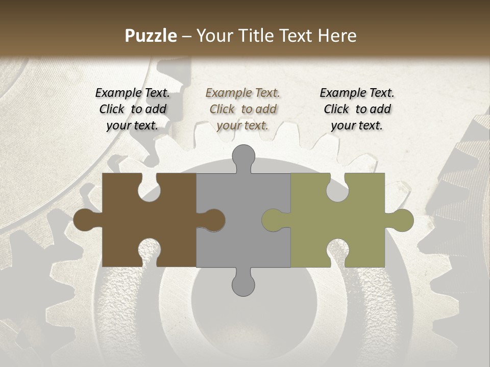 A Group Of Gears On A Black And White Background PowerPoint Template