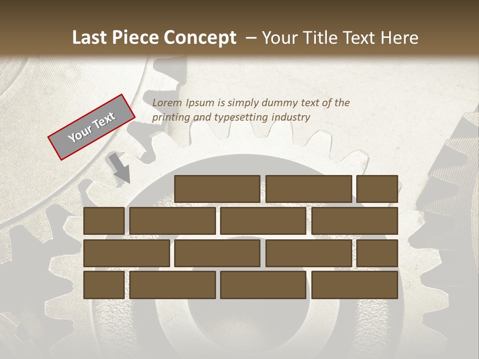 A Group Of Gears On A Black And White Background PowerPoint Template