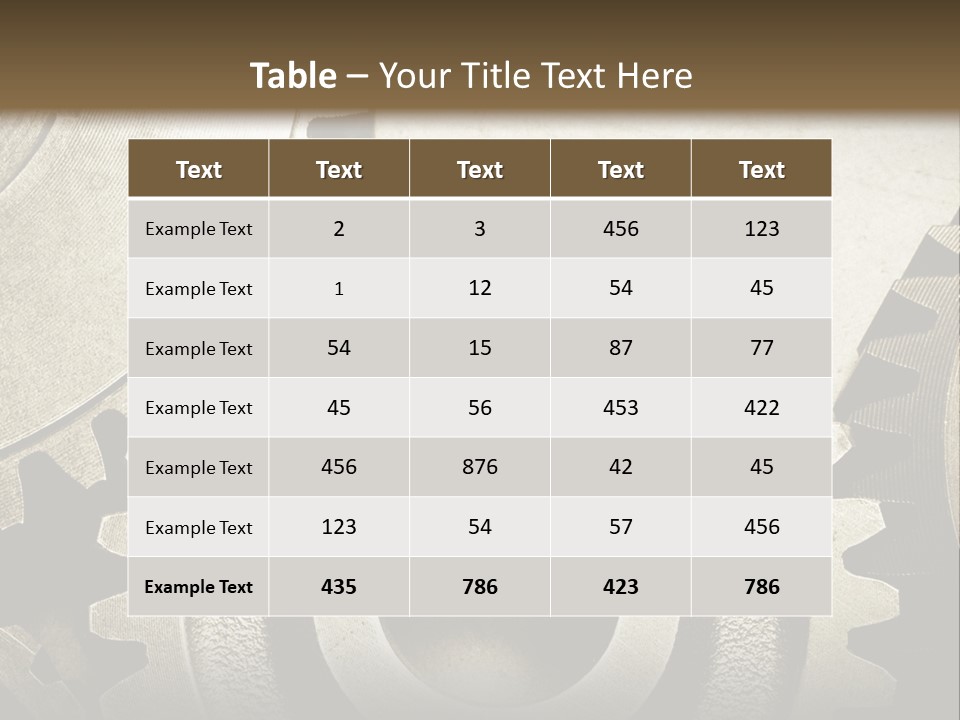 A Group Of Gears On A Black And White Background PowerPoint Template