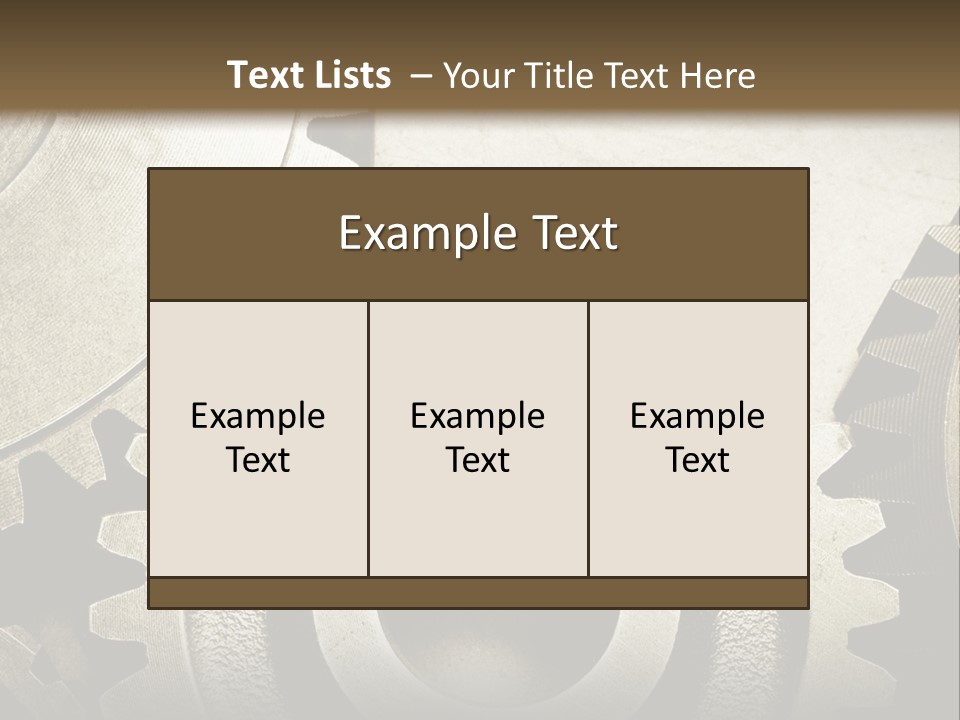 A Group Of Gears On A Black And White Background PowerPoint Template