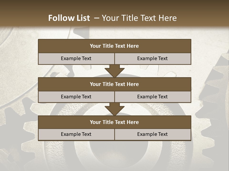 A Group Of Gears On A Black And White Background PowerPoint Template
