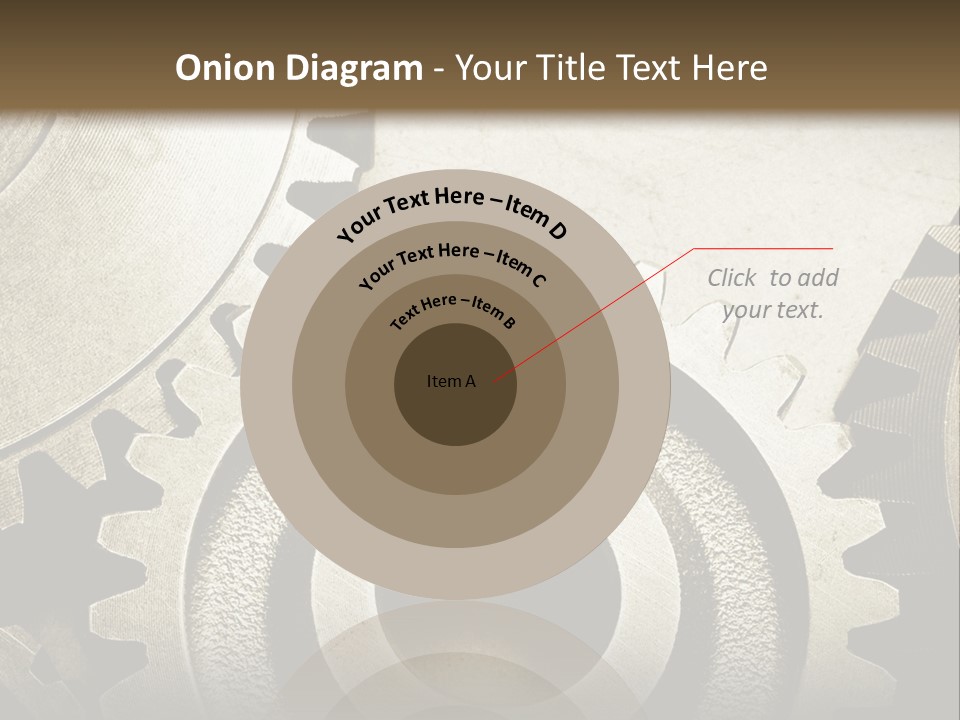 A Group Of Gears On A Black And White Background PowerPoint Template