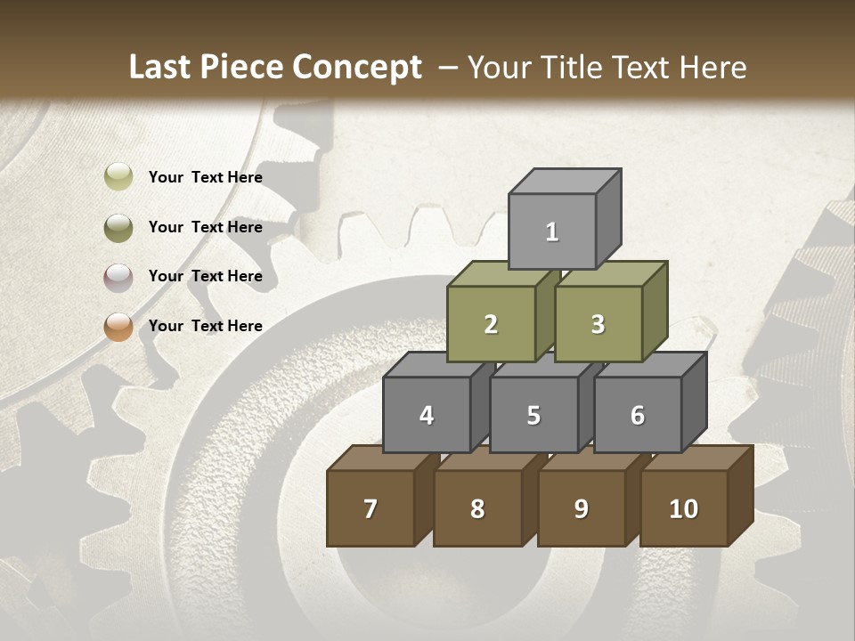 A Group Of Gears On A Black And White Background PowerPoint Template