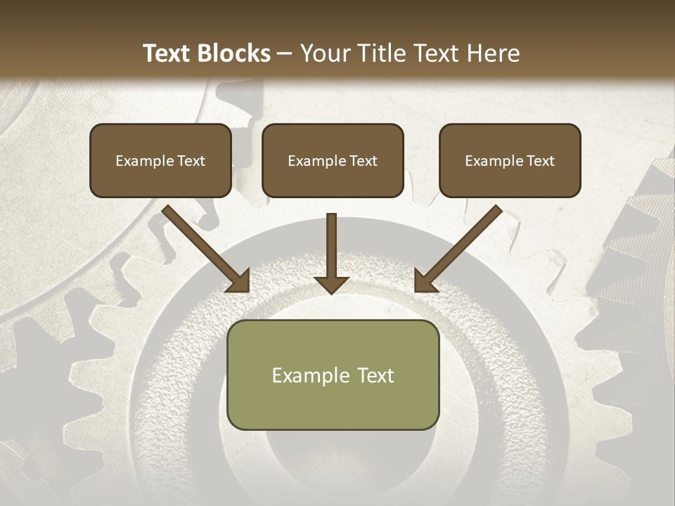 A Group Of Gears On A Black And White Background PowerPoint Template