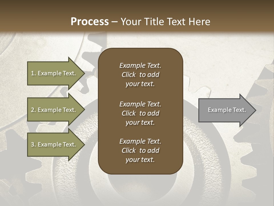 A Group Of Gears On A Black And White Background PowerPoint Template