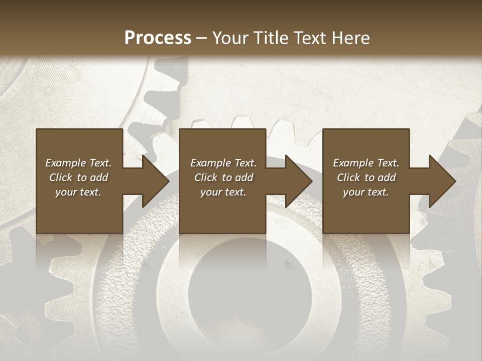A Group Of Gears On A Black And White Background PowerPoint Template