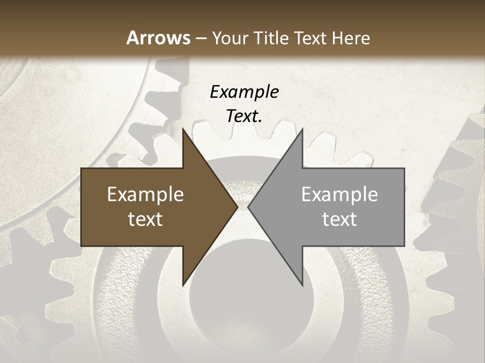 A Group Of Gears On A Black And White Background PowerPoint Template