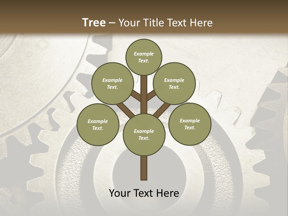 A Group Of Gears On A Black And White Background PowerPoint Template