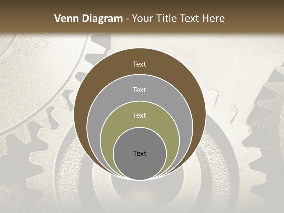 A Group Of Gears On A Black And White Background PowerPoint Template