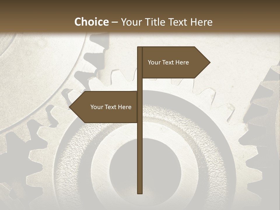 A Group Of Gears On A Black And White Background PowerPoint Template