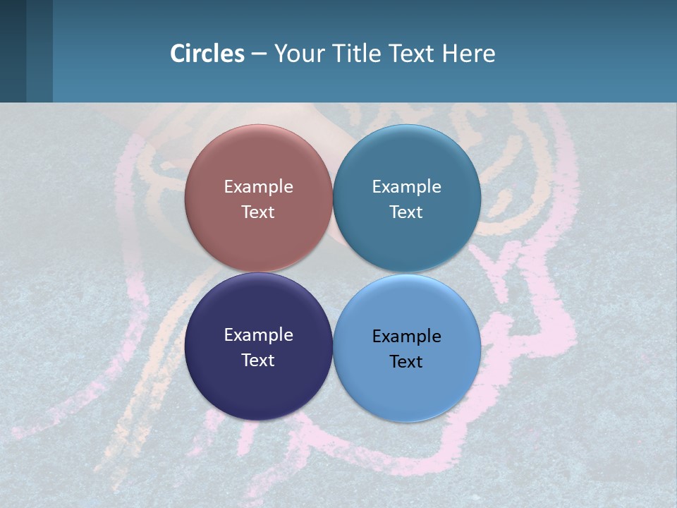 A Child's Hand Touching A Pink Brain On A Blue Carpet PowerPoint Template