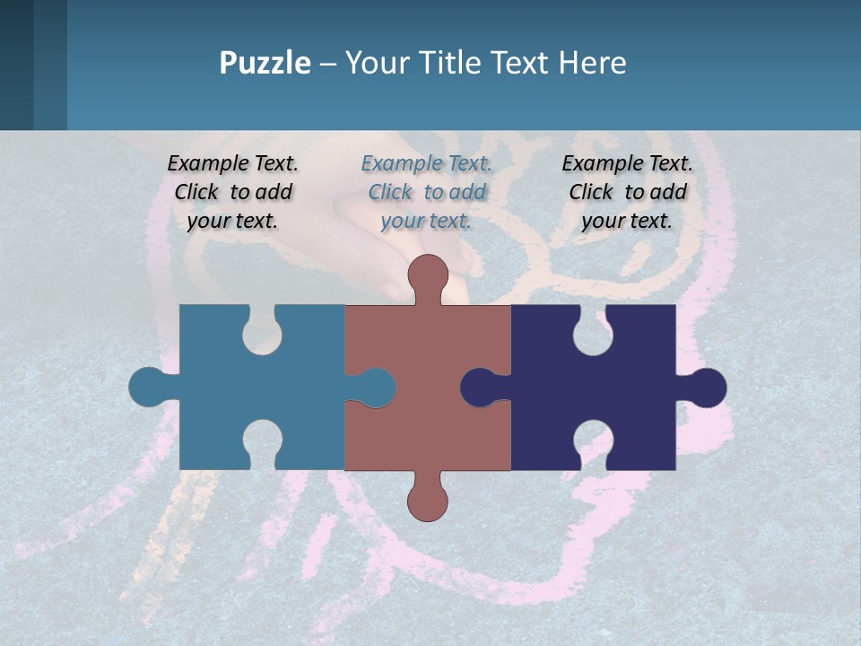 A Child's Hand Touching A Pink Brain On A Blue Carpet PowerPoint Template