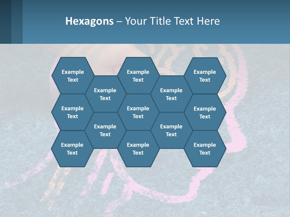 A Child's Hand Touching A Pink Brain On A Blue Carpet PowerPoint Template