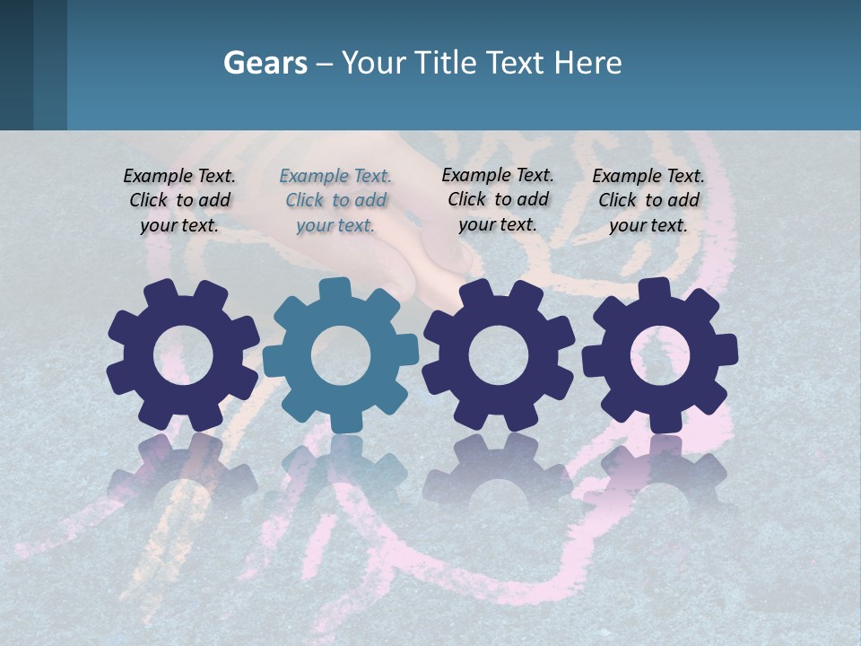 A Child's Hand Touching A Pink Brain On A Blue Carpet PowerPoint Template