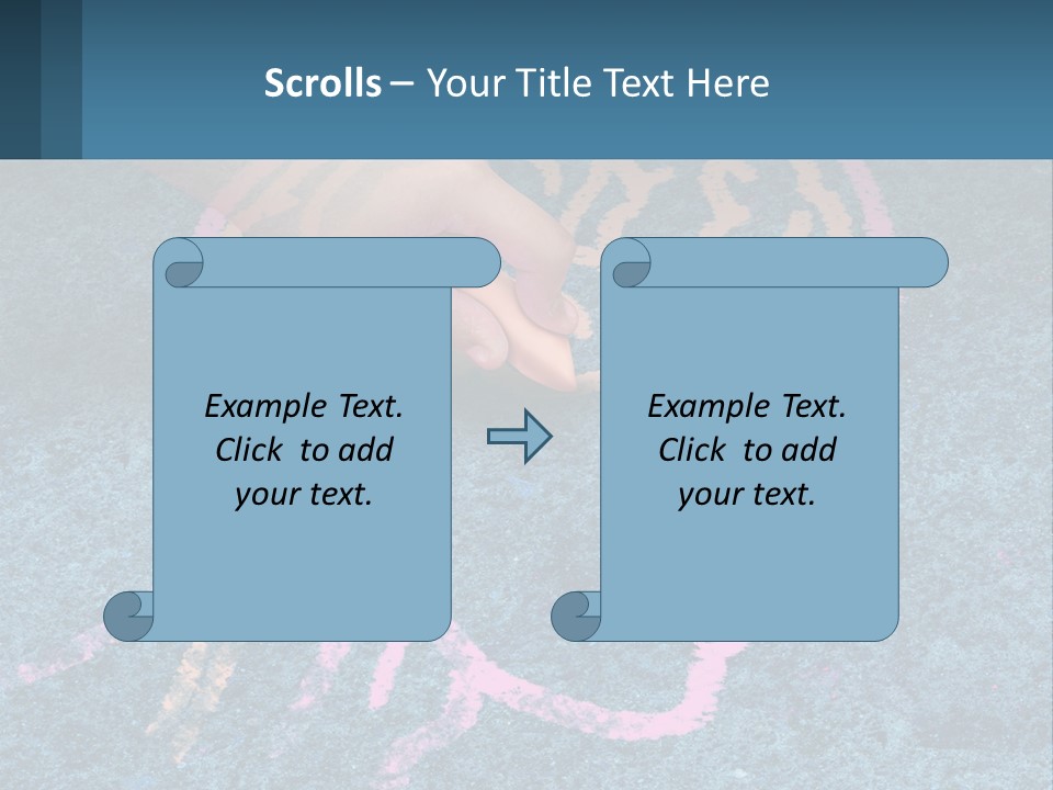 A Child's Hand Touching A Pink Brain On A Blue Carpet PowerPoint Template
