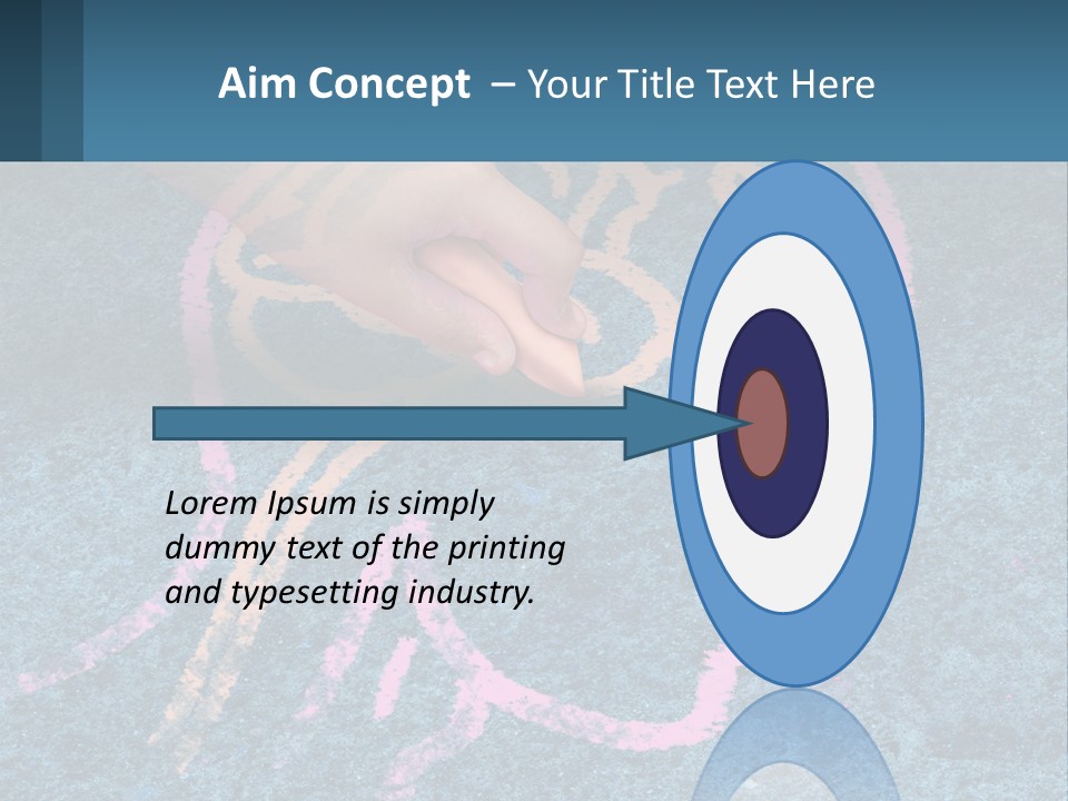 A Child's Hand Touching A Pink Brain On A Blue Carpet PowerPoint Template