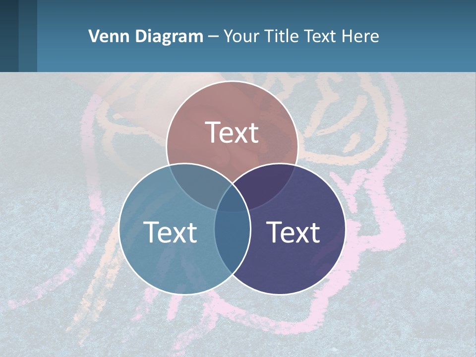 A Child's Hand Touching A Pink Brain On A Blue Carpet PowerPoint Template