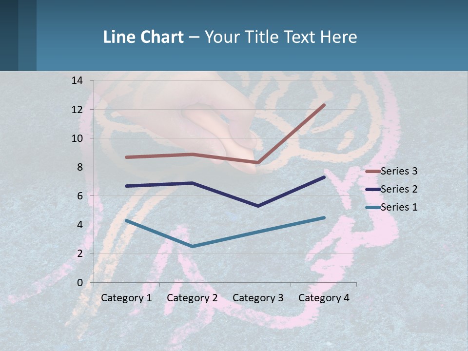 A Child's Hand Touching A Pink Brain On A Blue Carpet PowerPoint Template