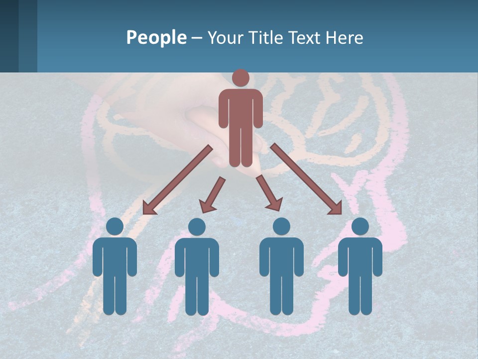 A Child's Hand Touching A Pink Brain On A Blue Carpet PowerPoint Template