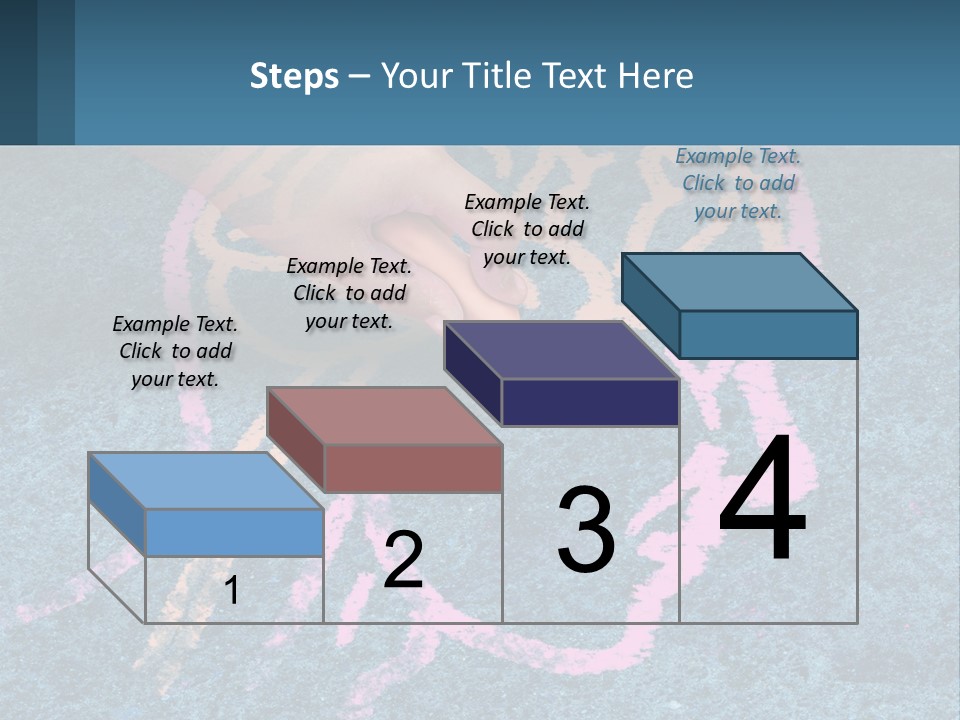 A Child's Hand Touching A Pink Brain On A Blue Carpet PowerPoint Template