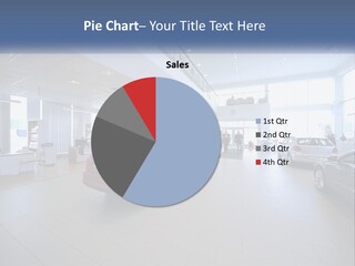 A Car Showroom Filled With Cars And People PowerPoint Template