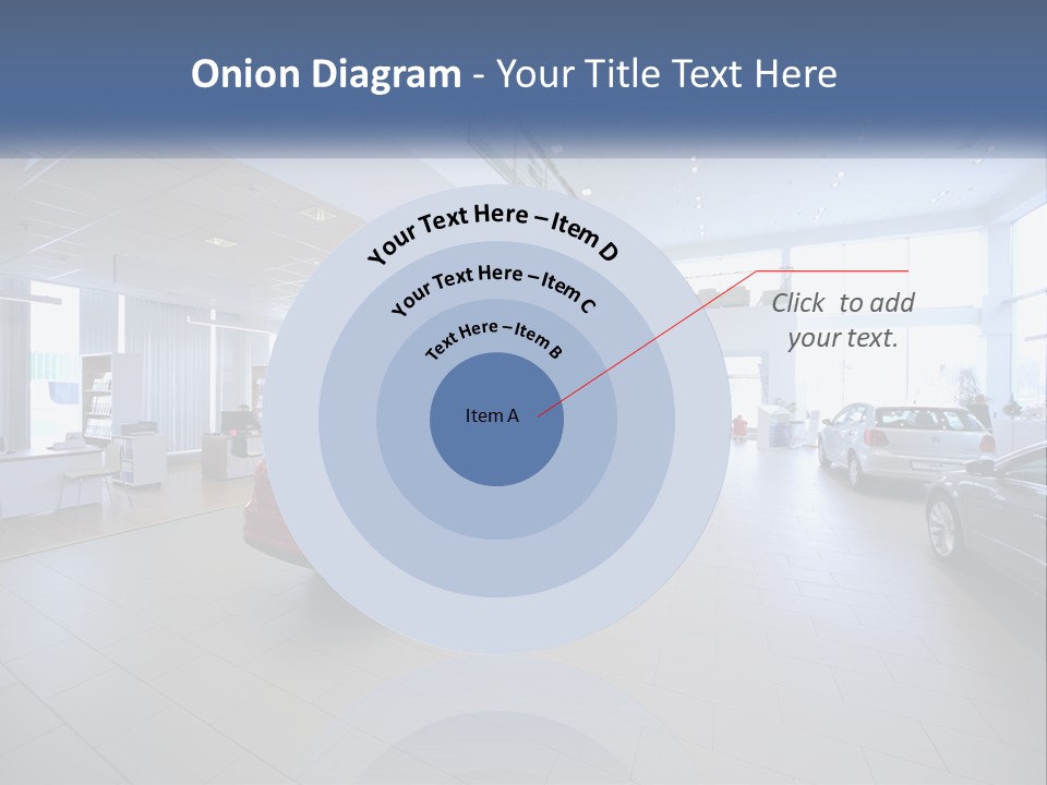 A Car Showroom Filled With Cars And People PowerPoint Template