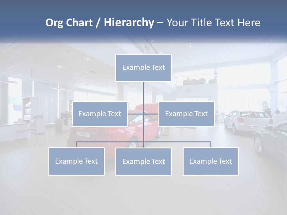 A Car Showroom Filled With Cars And People PowerPoint Template
