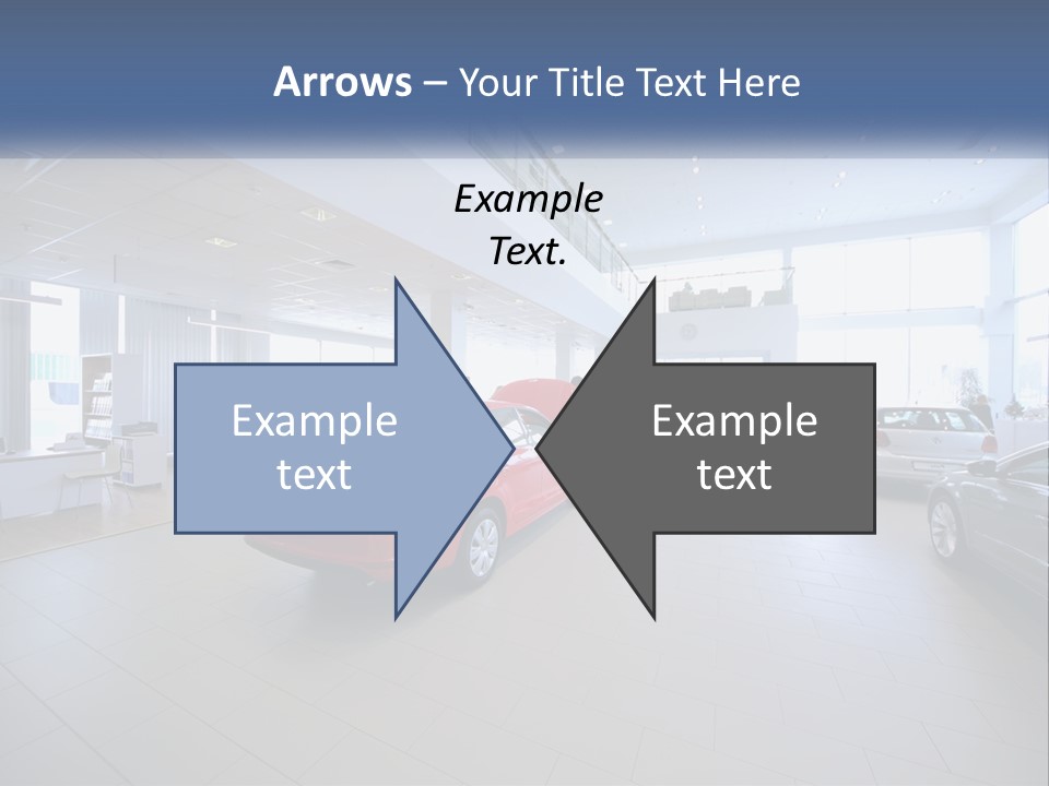 A Car Showroom Filled With Cars And People PowerPoint Template