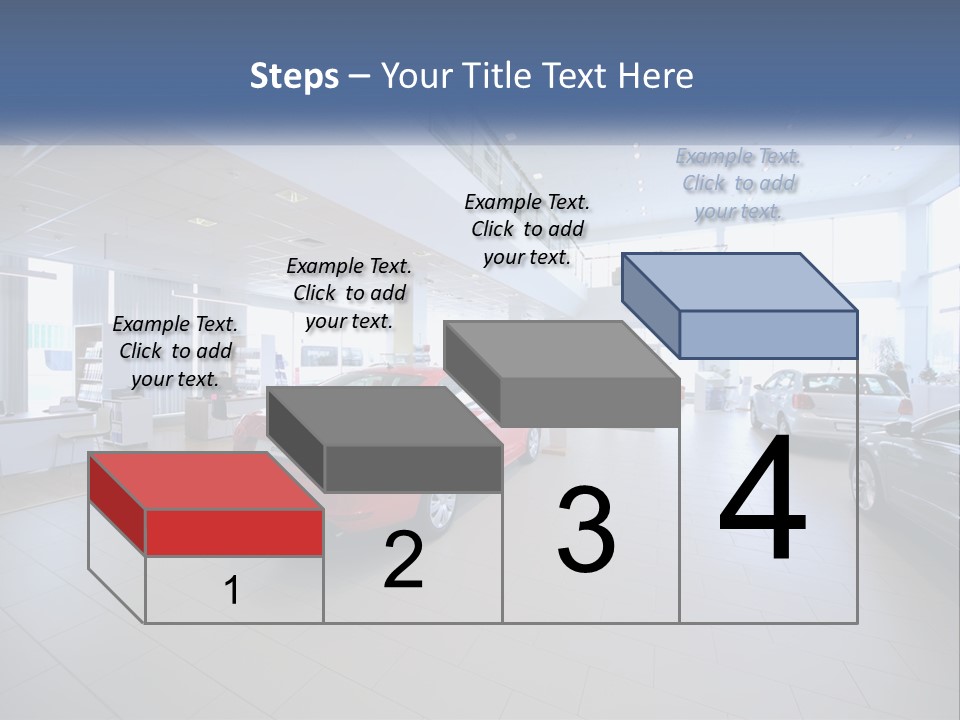 A Car Showroom Filled With Cars And People PowerPoint Template