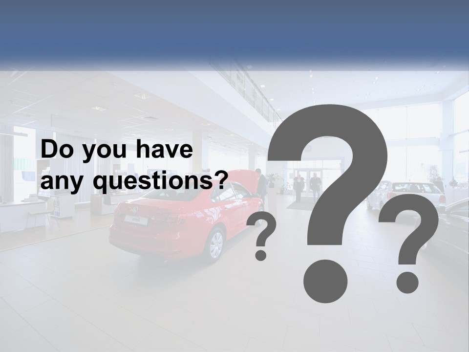 A Car Showroom Filled With Cars And People PowerPoint Template