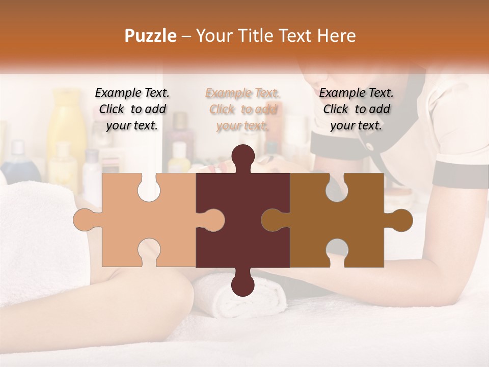 A Woman Getting A Facial Massage From A Man PowerPoint Template