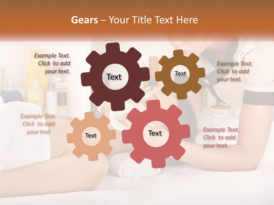 A Woman Getting A Facial Massage From A Man PowerPoint Template