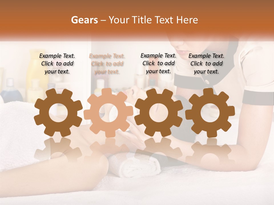 A Woman Getting A Facial Massage From A Man PowerPoint Template