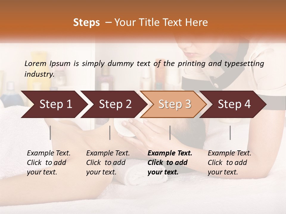 A Woman Getting A Facial Massage From A Man PowerPoint Template
