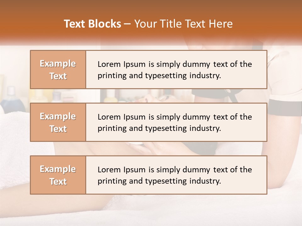 A Woman Getting A Facial Massage From A Man PowerPoint Template
